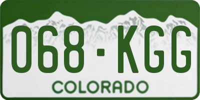 CO license plate 068KGG