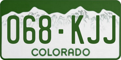CO license plate 068KJJ