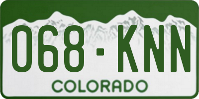 CO license plate 068KNN