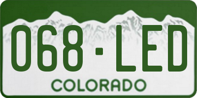 CO license plate 068LED