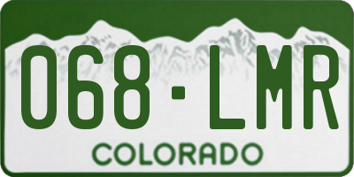 CO license plate 068LMR