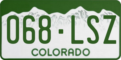 CO license plate 068LSZ