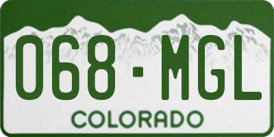 CO license plate 068MGL