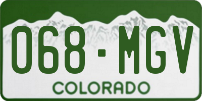 CO license plate 068MGV