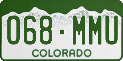 CO license plate 068MMU