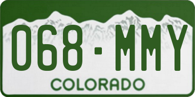 CO license plate 068MMY