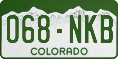 CO license plate 068NKB