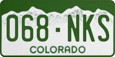 CO license plate 068NKS