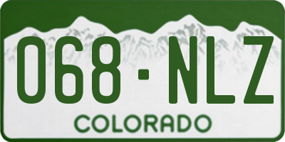 CO license plate 068NLZ