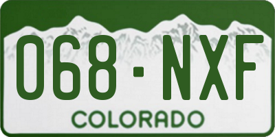 CO license plate 068NXF