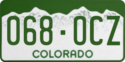 CO license plate 068OCZ