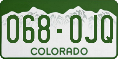 CO license plate 068OJQ