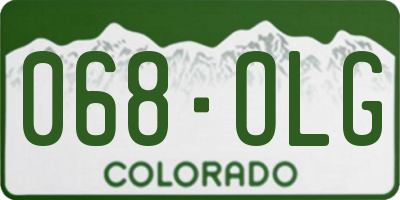 CO license plate 068OLG