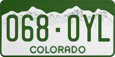 CO license plate 068OYL