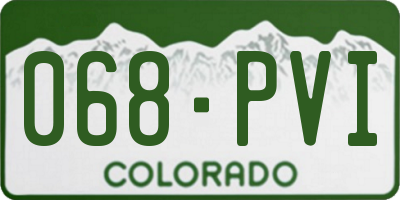 CO license plate 068PVI