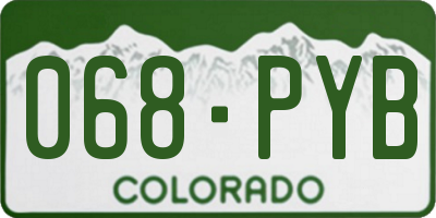 CO license plate 068PYB