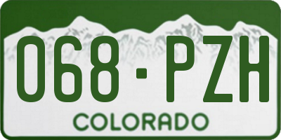 CO license plate 068PZH