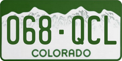 CO license plate 068QCL