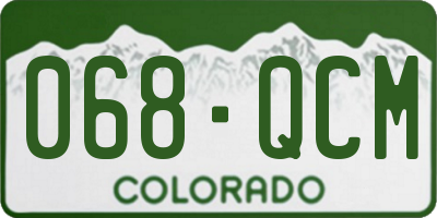 CO license plate 068QCM