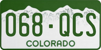 CO license plate 068QCS