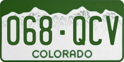 CO license plate 068QCV