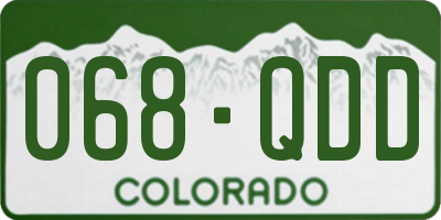 CO license plate 068QDD