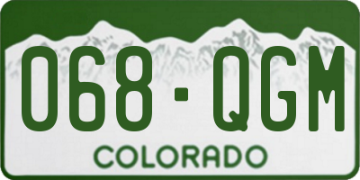 CO license plate 068QGM