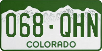 CO license plate 068QHN