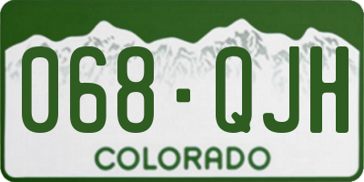 CO license plate 068QJH