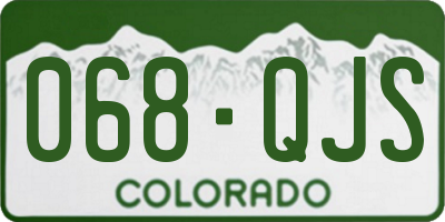 CO license plate 068QJS