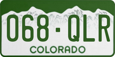 CO license plate 068QLR