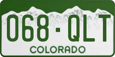 CO license plate 068QLT