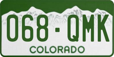 CO license plate 068QMK