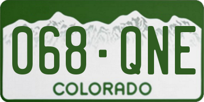 CO license plate 068QNE