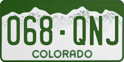 CO license plate 068QNJ