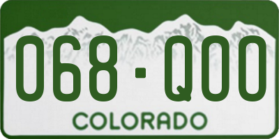 CO license plate 068QOO