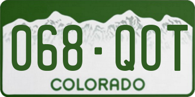 CO license plate 068QOT