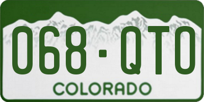CO license plate 068QTO