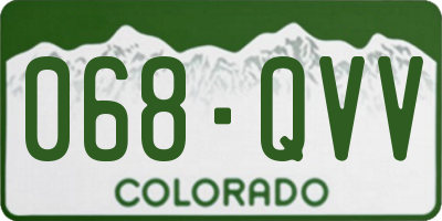 CO license plate 068QVV