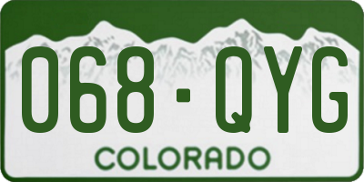 CO license plate 068QYG