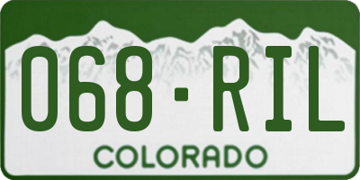 CO license plate 068RIL