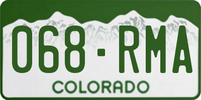 CO license plate 068RMA