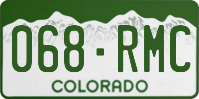 CO license plate 068RMC