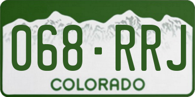 CO license plate 068RRJ
