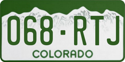 CO license plate 068RTJ