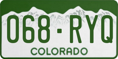 CO license plate 068RYQ