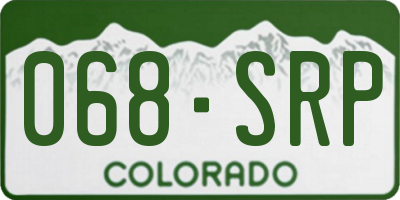 CO license plate 068SRP