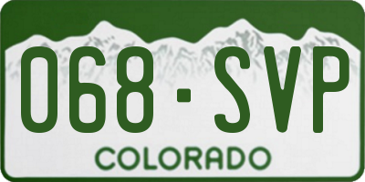 CO license plate 068SVP