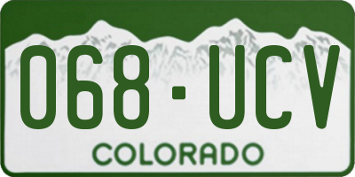 CO license plate 068UCV