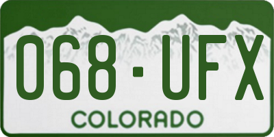 CO license plate 068UFX